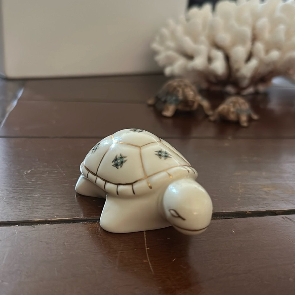 Irish Royal Tara Bone China Turtle with Celtic Design - Turtle Figurine
